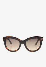 Tom Ford Odette Butterfly Sunglasses Gray FT1189 0-5352F