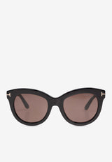 Tom Ford Odette Butterfly Sunglasses Brown FT1189 0-5301E