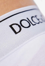 Dolce & Gabbana Logo Waistband Briefs - Set of 2 White M9C05J ONN95-W0800
