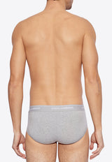 Dolce & Gabbana Logo Waistband Briefs - Set of 2 Gray M9C05J ONN95-S8290