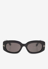 Tom Ford Cielle Oval Sunglasses Gray FT1187 0-5201A