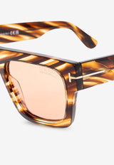 Tom Ford Fausto Square Sunglasses Brown FT0711 0-5353E