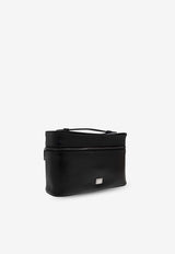 Dolce & Gabbana Logo Plaque Leather Vanity Bag Black BT3339 AV956-80999