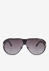 Tom Ford Vincenzo Aviator Sunglasses Gray FT1072 0-6401B
