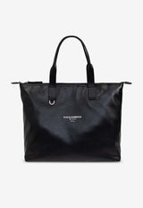 Dolce & Gabbana Medium Adamo Calf Leather Tote Bag Black BM2375 A6E48-80999