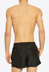 Dolce & Gabbana Logo Plaque Swim Shorts Black KĄPIELOWE M4F35T ONR46-N0000