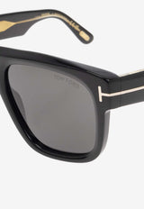 Tom Ford Icon Rectangular Sunglasses Gray FT1201 0-5601A