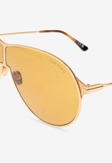 Tom Ford Gaia Aviator Sunglasses Brown FT1174 0-7130E