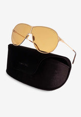Tom Ford Gaia Aviator Sunglasses Brown FT1174 0-7130E