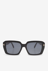 Tom Ford Full-Rim Square Sunglasses Gray FT1164-K 0-5401A