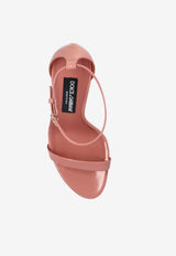 Dolce & Gabbana Keira 105 Polished Leather Sandals Pink CR1717 A1037-80405