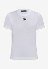 Dolce & Gabbana DG Logo Embroidered T-shirt White F8N08Z GDCYE-W0800