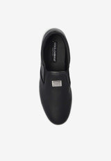 Dolce & Gabbana Saint Tropez Leather Sneakers Black CS2321 A8034-80999