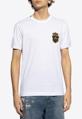 Dolce & Gabbana Logo Appliqué Crewneck T-shirt White G8PV1Z G7O4C-W0800