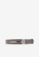Dolce & Gabbana Leather Logo Belt Gray BC4870 AV956-80730
