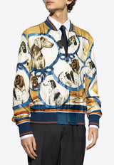 Dolce & Gabbana Printed Silk Bomber Jacket Multicolor G9PD5T HI1VU-HH5IC