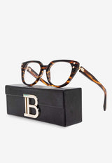 Balmain Bold Rectangular Glasses Transparent BPX-162B-52 0-0
