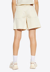 Moncler Logo Patch Mini Shorts Cream K10932B00003 59858-20N