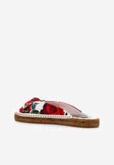 Dolce & Gabbana Rose Print Flat Mules Multicolor CE0149 A6514-HA5KQ