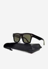Tom Ford Icon Square Sunglasses Green FT1200 0-5301N