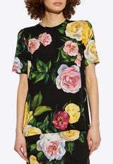 Dolce & Gabbana Floral Print Silk Top Multicolor F7AO2T FSA7B-HN5IY