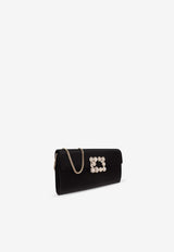 Roger Vivier Efflorescence Crystal Embellished Clutch Black RBWAMFD0200RS0 0-B999
