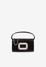 Roger Vivier Micro Pilgrim Crystal-Buckle Satin Bag Black RBWABDH0000RS0 0-B999