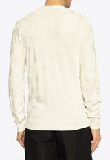 Dolce & Gabbana Monogram Knit Sweater Cream GXX02T JBSK5-W0001