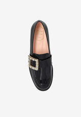 Roger Vivier Très Vivier Crystal Buckle Loafers Black RVW70041080D1P 0-B999