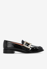 Roger Vivier Très Vivier Crystal Buckle Loafers Black RVW70041080D1P 0-B999