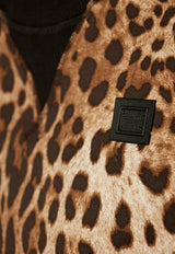 Dolce & Gabbana Leopard Print Cropped Sweatshirt Brown F9S46T FS785-HY13M
