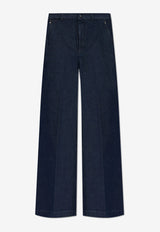 Moncler High-Rise Straight-Leg Jeans Navy K10932A00010 598AB-780