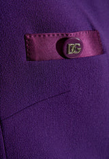Dolce & Gabbana Single-Breasted Wool Blazer Purple F27DET FU2TZ-F0373