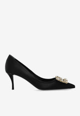 Roger Vivier Efflorescence 70 Satin Pumps Black RVW41417620RS0 0-B999