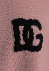 Dolce & Gabbana Intarsia Knit DG Logo Sweater Pink FXX69T JCVYX-F0473