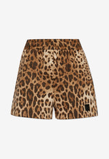 Dolce & Gabbana Leopard Print Mini Shorts Brown FTC95T FS785-HY13M