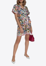 Dolce & Gabbana Floral Print Mini Silk Shorts Multicolor FTAM7T HI1W4-HF5JC