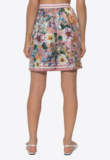 Dolce & Gabbana Floral Print Mini Silk Shorts Multicolor FTAM7T HI1W4-HF5JC