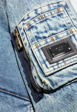 Dolce & Gabbana Distressed Denim Jacket Blue G9BKND G8ME5-S9001