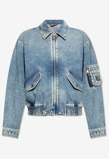Dolce & Gabbana Distressed Denim Jacket Blue G9BKND G8ME5-S9001