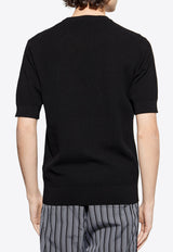 Dolce & Gabbana Logo Plaque Crewneck T-shirt Black GXX03T JBCF5-N0000
