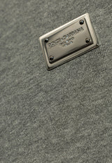 Dolce & Gabbana Logo Plaque Crewneck Sweatshirt Gray G9ABJT G7N7B-S8291