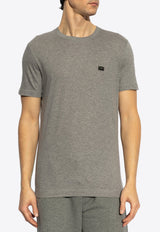 Dolce & Gabbana Logo Plaque Crewneck T-shirt Gray G8RN8T G7N7A-S8291