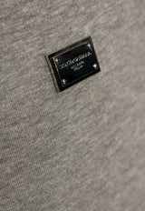 Dolce & Gabbana Logo Plaque Crewneck T-shirt Gray G8RN8T G7N7A-S8291
