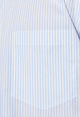 Dolce & Gabbana Long-Sleeved Stripe Shirt Light Blue G5MQ5T FR50Q-S8051
