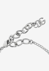 Dolce & Gabbana Embellished DG Logo Bracelet Silver WBR2L4 W1111-87655
