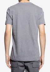 Dolce & Gabbana Logo Plaque V-neck T-shirt Gray G8SD3T G7N7A-S8291