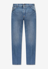 Dolce & Gabbana Logo Plaque Tapered-Leg Jeans Blue GP02XD G8MG8-S9001