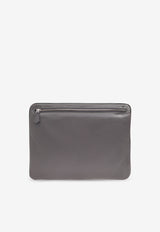Dolce & Gabbana Stamped Logo Leather Briefcase Gray BM3049 AF984-80730