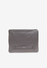 Dolce & Gabbana Stamped Logo Leather Briefcase Gray BM3049 AF984-80730